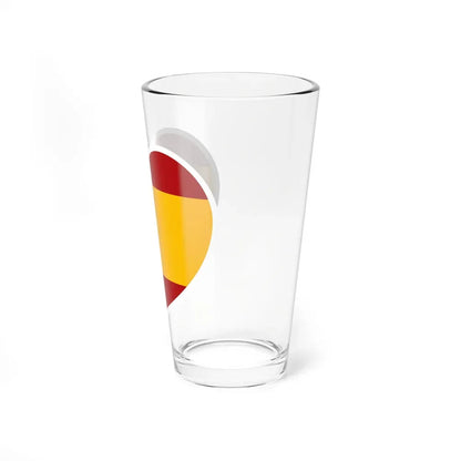 Heart Flag of Spain - Pint Glass 16oz - Go Mug Yourself