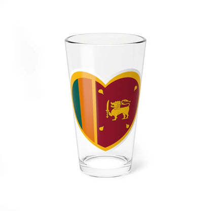 Heart Flag of Sri Lanka - Pint Glass 16oz-16oz-Go Mug Yourself