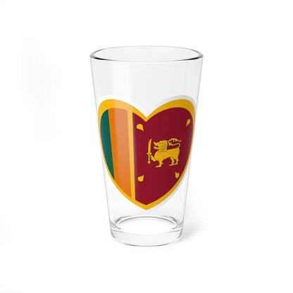 Heart Flag of Sri Lanka - Pint Glass 16oz 16oz - Go Mug Yourself