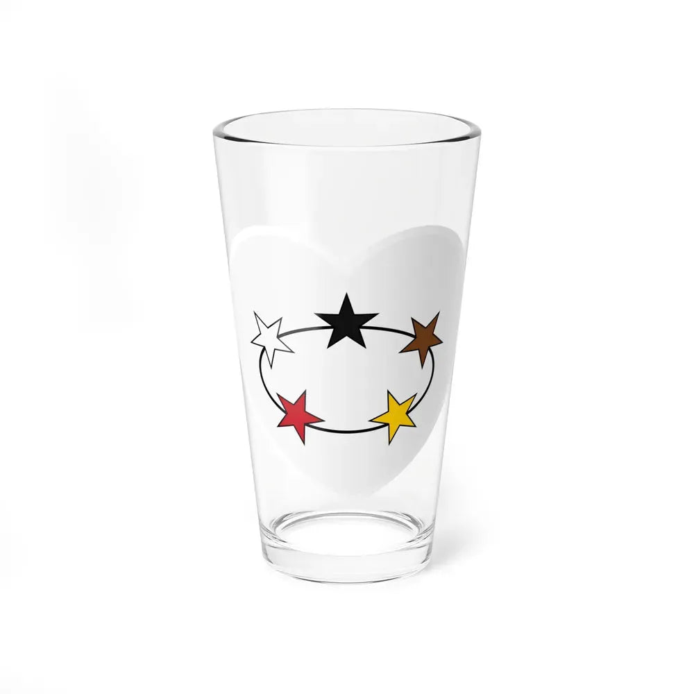 Heart Flag of Suriname 1959-1975 - Pint Glass 16oz 16oz - Go Mug Yourself