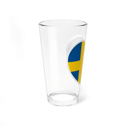 Heart Flag of Sweden - Pint Glass 16oz - Go Mug Yourself