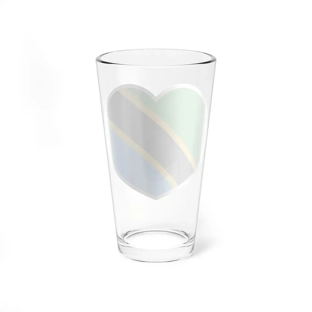 Heart Flag of Tanzania - Pint Glass 16oz - Go Mug Yourself