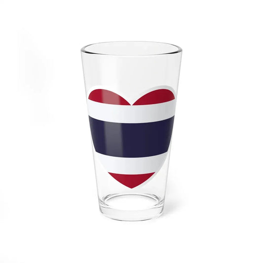 Heart Flag of Thailand - Pint Glass 16oz 16oz - Go Mug Yourself