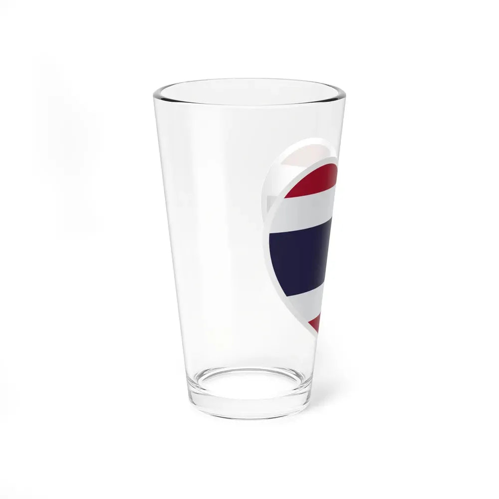 Heart Flag of Thailand - Pint Glass 16oz - Go Mug Yourself