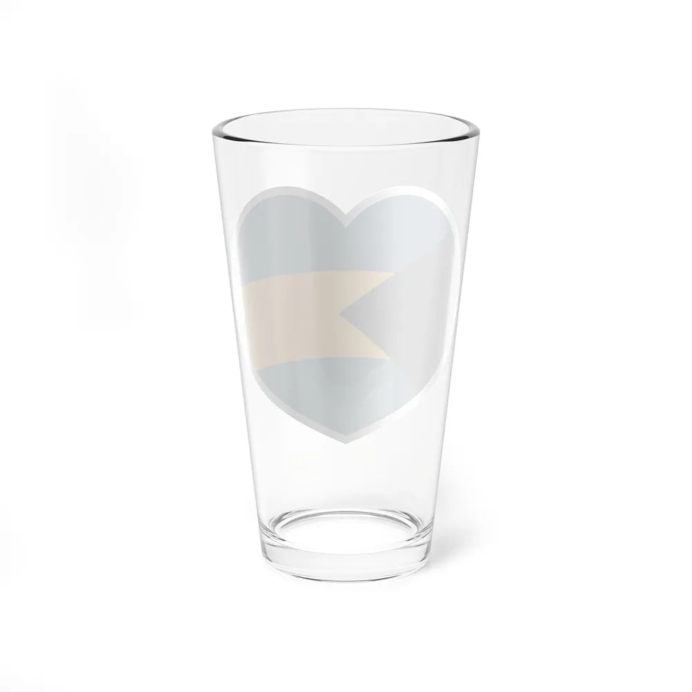 Heart Flag of the Bahamas - Pint Glass 16oz-Go Mug Yourself