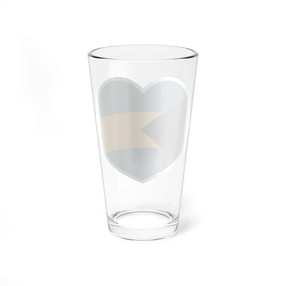 Heart Flag of the Bahamas - Pint Glass 16oz-Go Mug Yourself