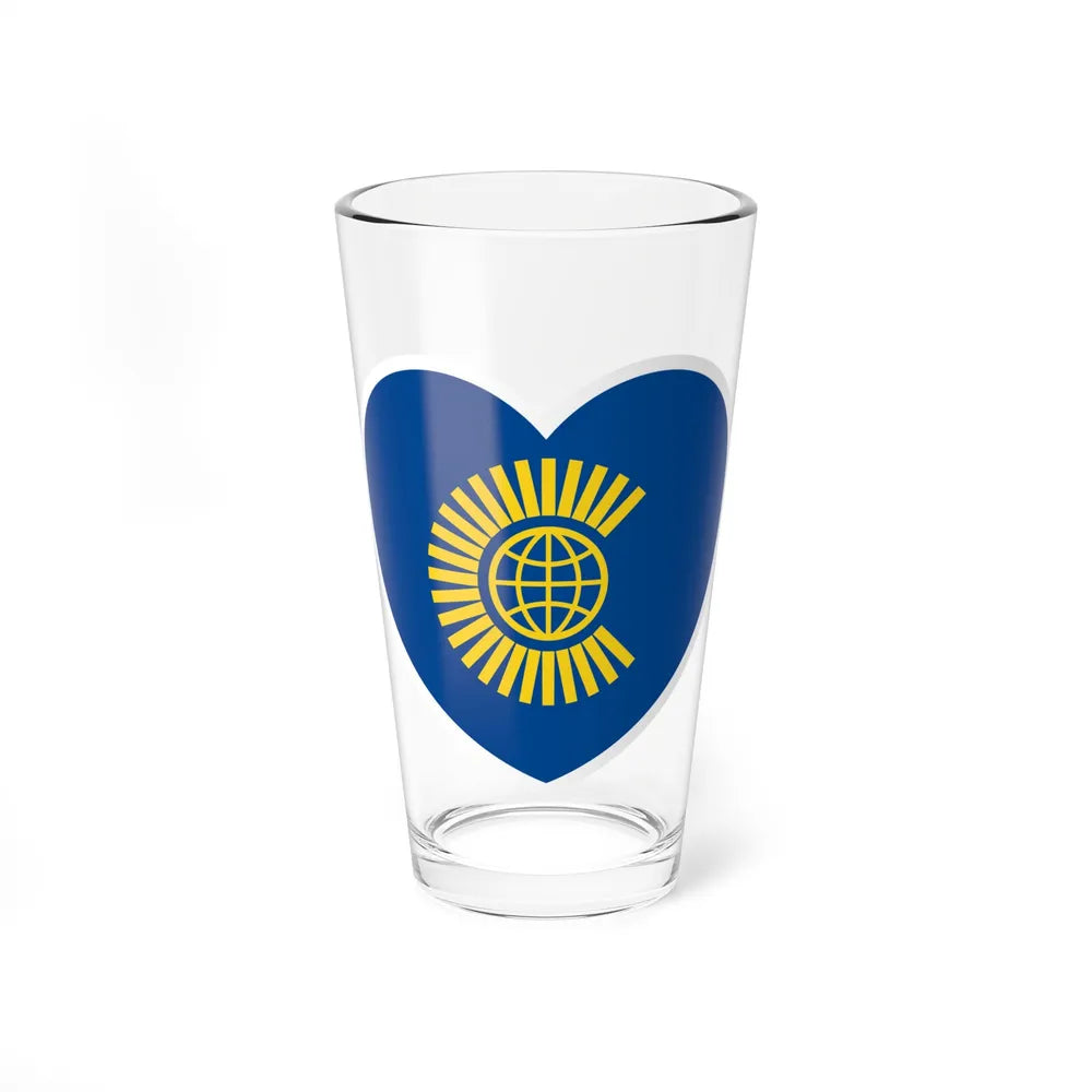 Heart Flag of the Commonwealth of Nations - Pint Glass 16oz-16oz-Go Mug Yourself