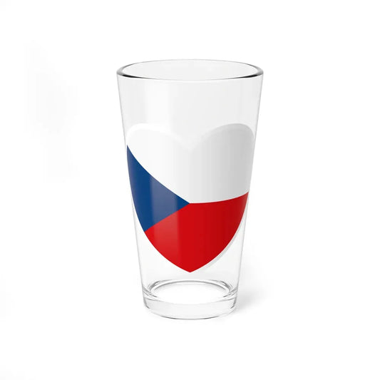 Heart Flag of the Czech Republic - Pint Glass 16oz 16oz - Go Mug Yourself