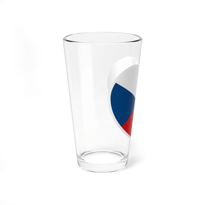 Heart Flag of the Czech Republic - Pint Glass 16oz-Go Mug Yourself