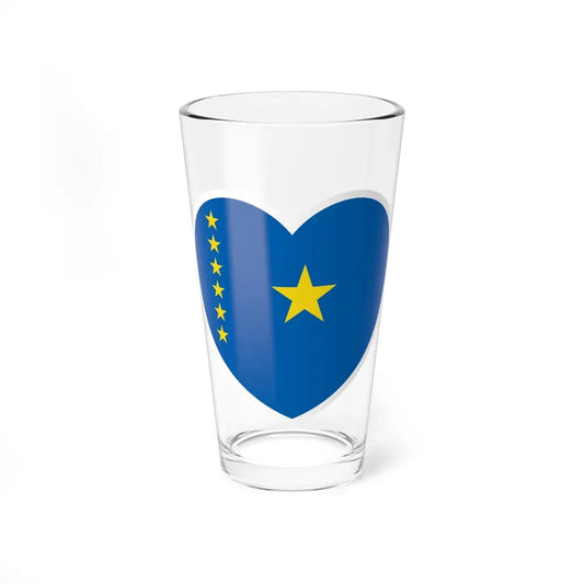 Heart Flag of the Democratic Republic of the Congo 1997-2003 - Pint Glass 16oz 16oz - Go Mug Yourself