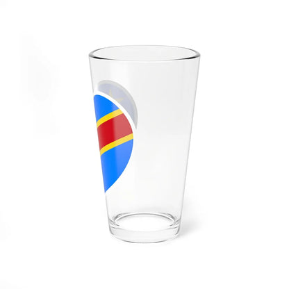 Heart Flag of the Democratic Republic of the Congo - Pint Glass 16oz-Go Mug Yourself