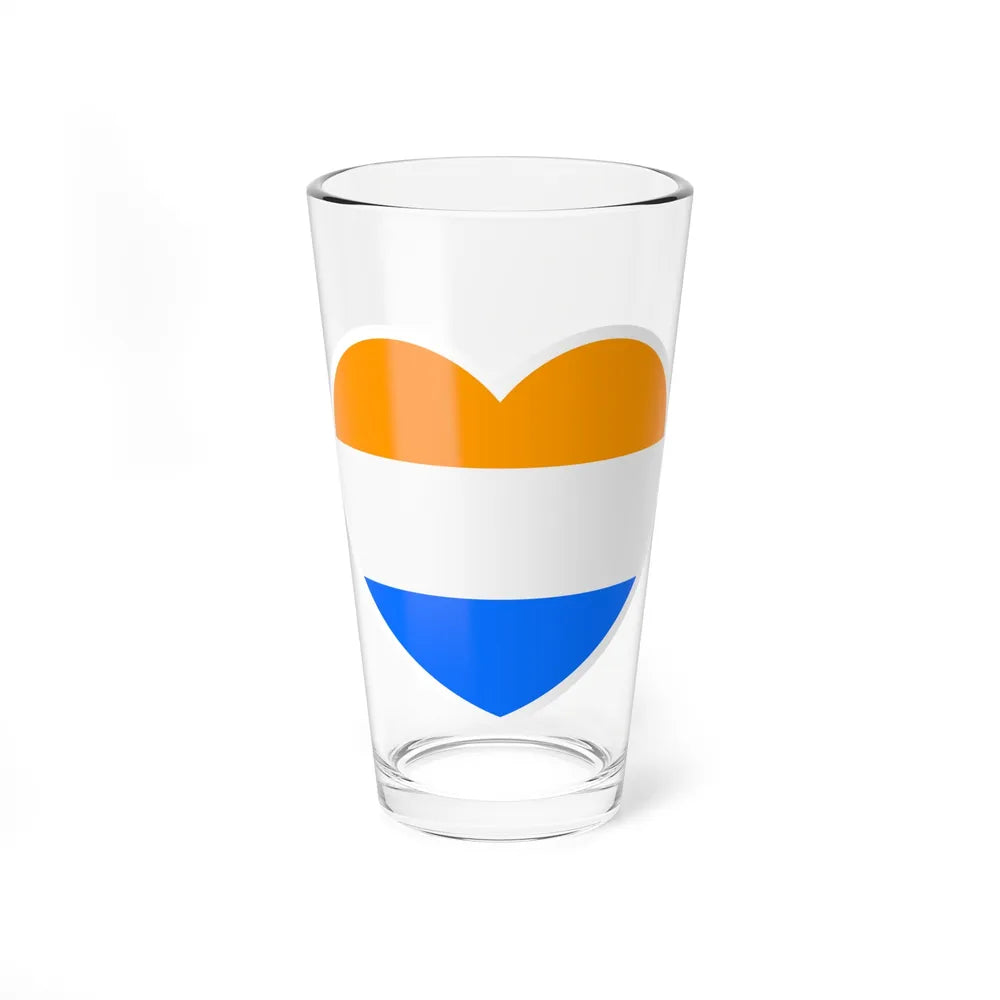 Heart Flag of the Dutch Republic Prince's - Pint Glass 16oz-16oz-Go Mug Yourself