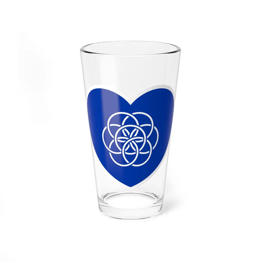 Heart Flag of the Earth - Pint Glass 16oz-16oz-Go Mug Yourself