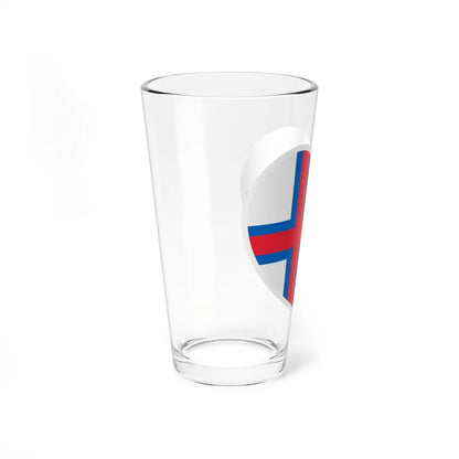 Heart Flag of the Faroe Islands - Pint Glass 16oz-Go Mug Yourself