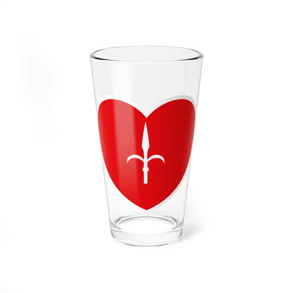 Heart Flag of the Free Territory of Trieste - Pint Glass 16oz-16oz-Go Mug Yourself