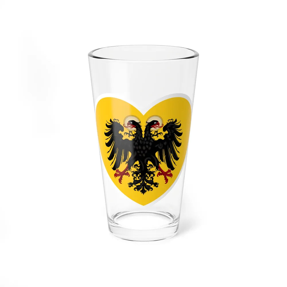 Heart Flag of the Holy Roman Empire - Pint Glass 16oz-16oz-Go Mug Yourself