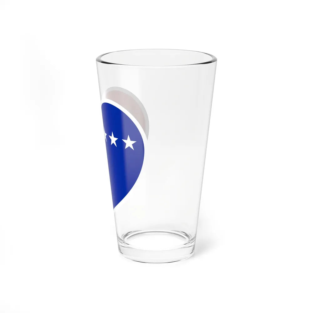 Heart Flag of the Khmer Republic - Pint Glass 16oz-Go Mug Yourself