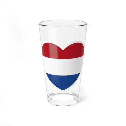 Heart Flag of the Netherlands - Pint Glass 16oz 16oz - Go Mug Yourself