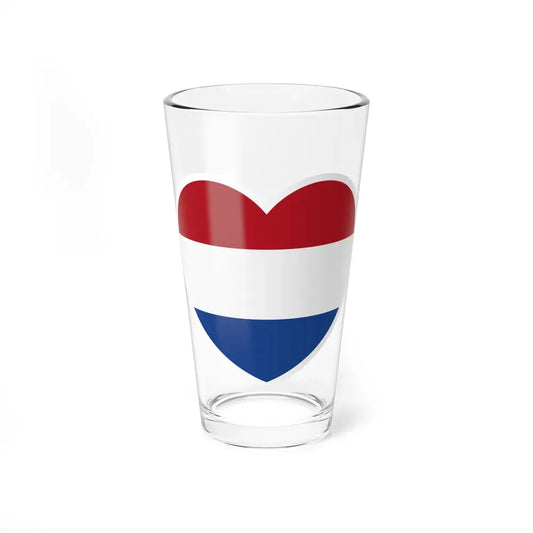 Heart Flag of the Netherlands - Pint Glass 16oz 16oz - Go Mug Yourself