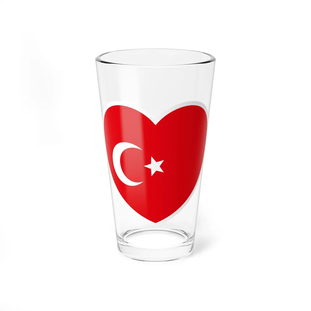 Heart Flag of the Ottoman Empire - Pint Glass 16oz-16oz-Go Mug Yourself