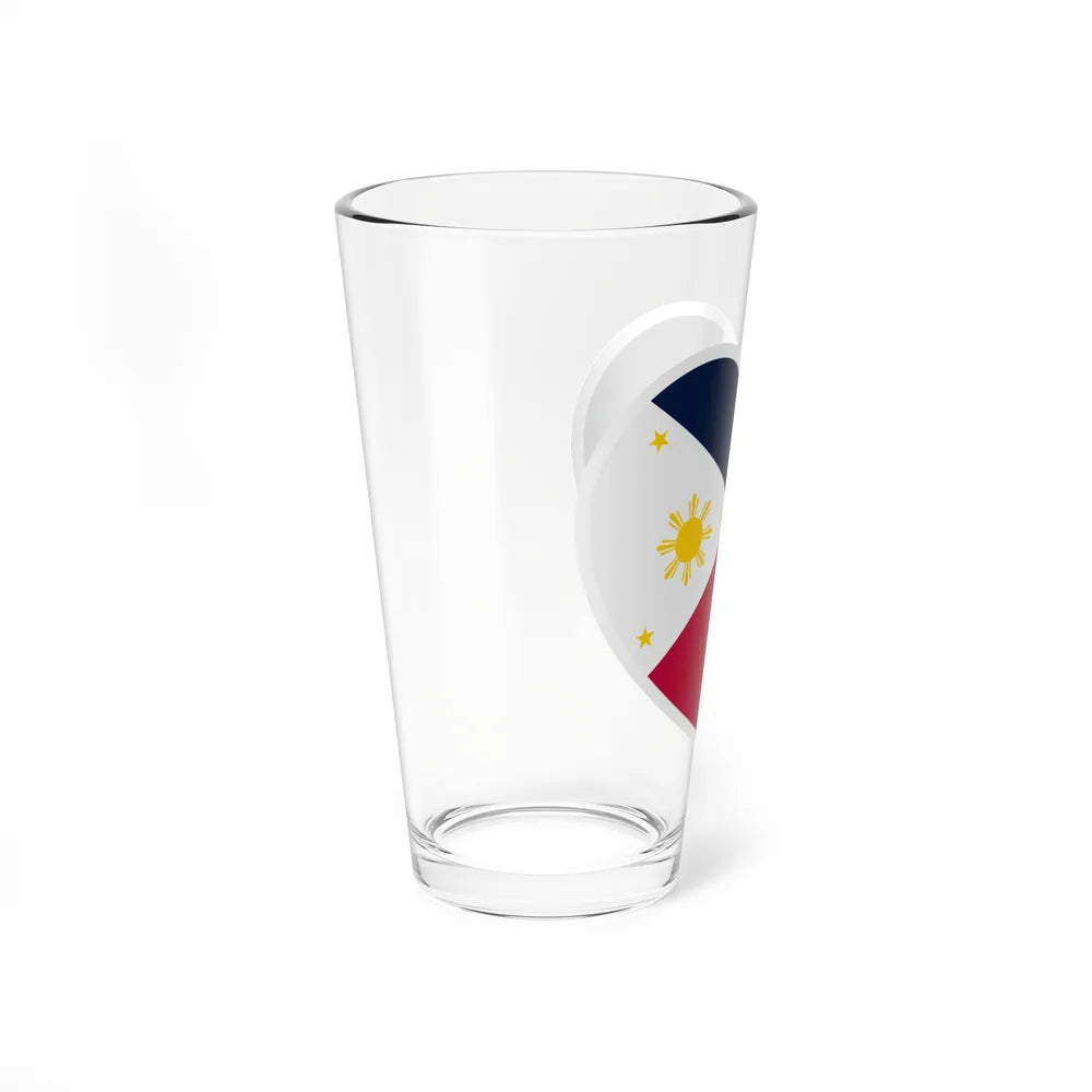 Heart Flag of the Philippines 1936-1985, 1986-1998 - Pint Glass 16oz-Go Mug Yourself