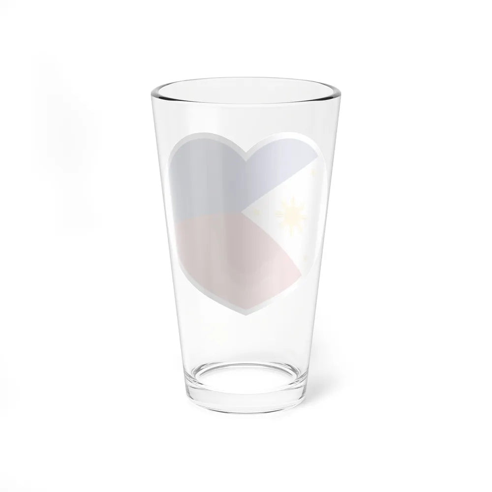 Heart Flag of the Philippines - Pint Glass 16oz-Go Mug Yourself