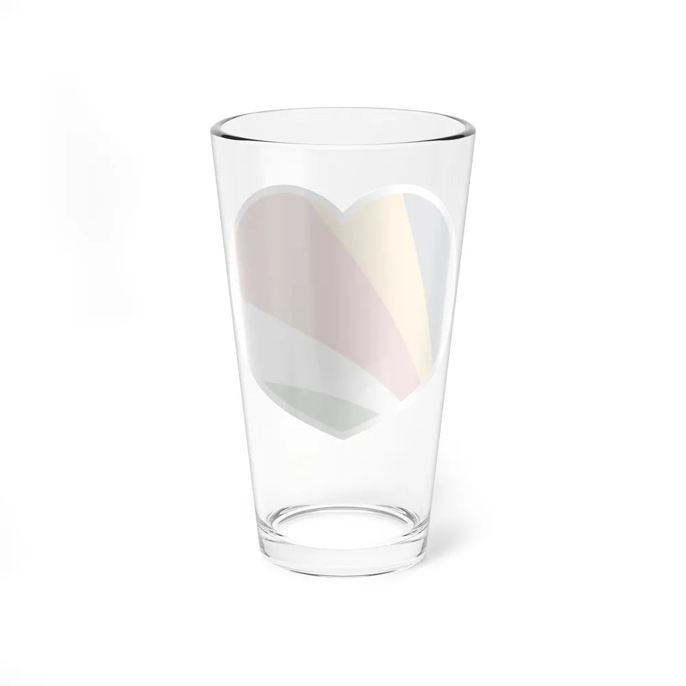 Heart Flag of the Seychelles - Pint Glass 16oz-Go Mug Yourself