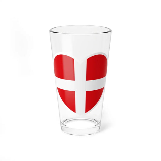 Heart Flag of the Sovereign Military Order of Malta - Pint Glass 16oz-16oz-Go Mug Yourself