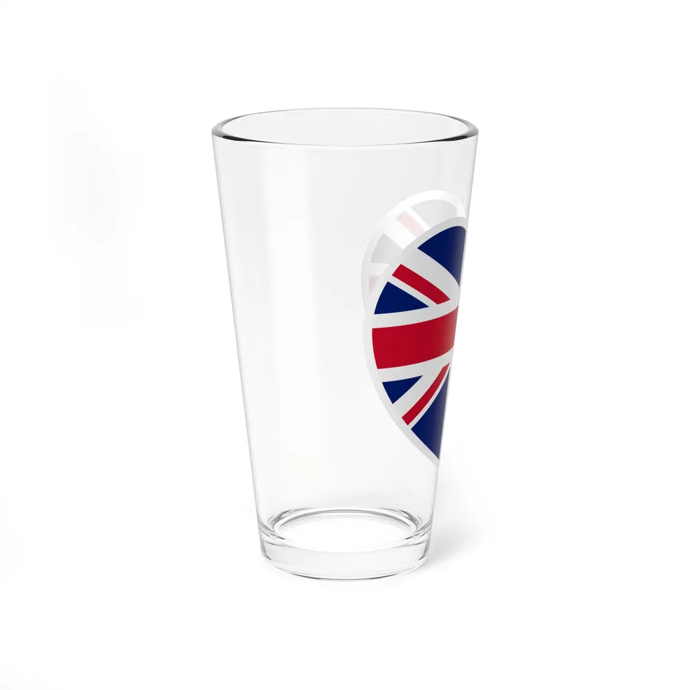 Heart Flag of the United Kingdom - Pint Glass 16oz-Go Mug Yourself