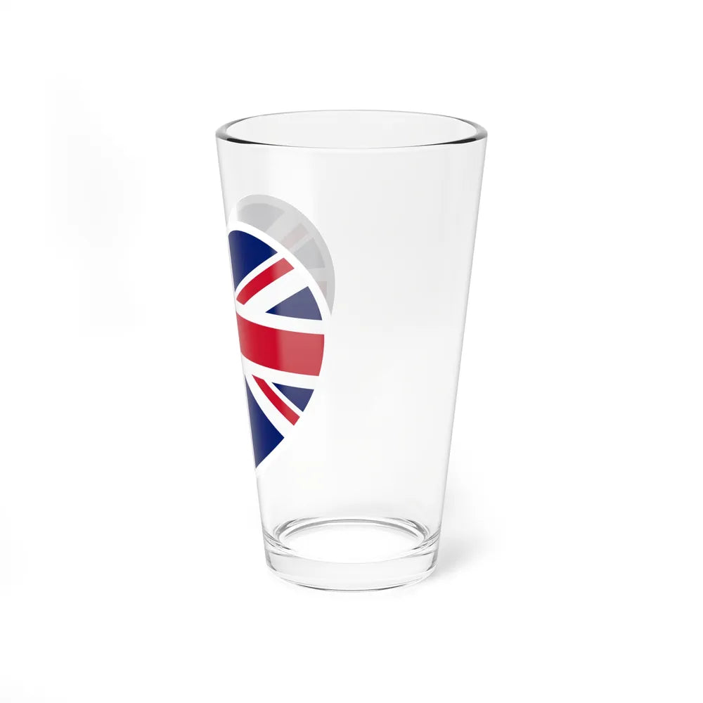 Heart Flag of the United Kingdom - Pint Glass 16oz-Go Mug Yourself