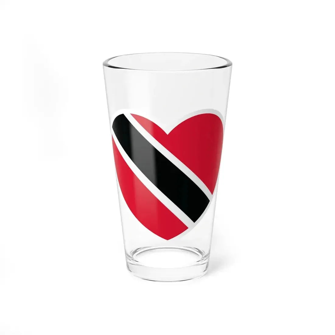 Heart Flag of Trinidad and Tobago - Pint Glass 16oz 16oz - Go Mug Yourself