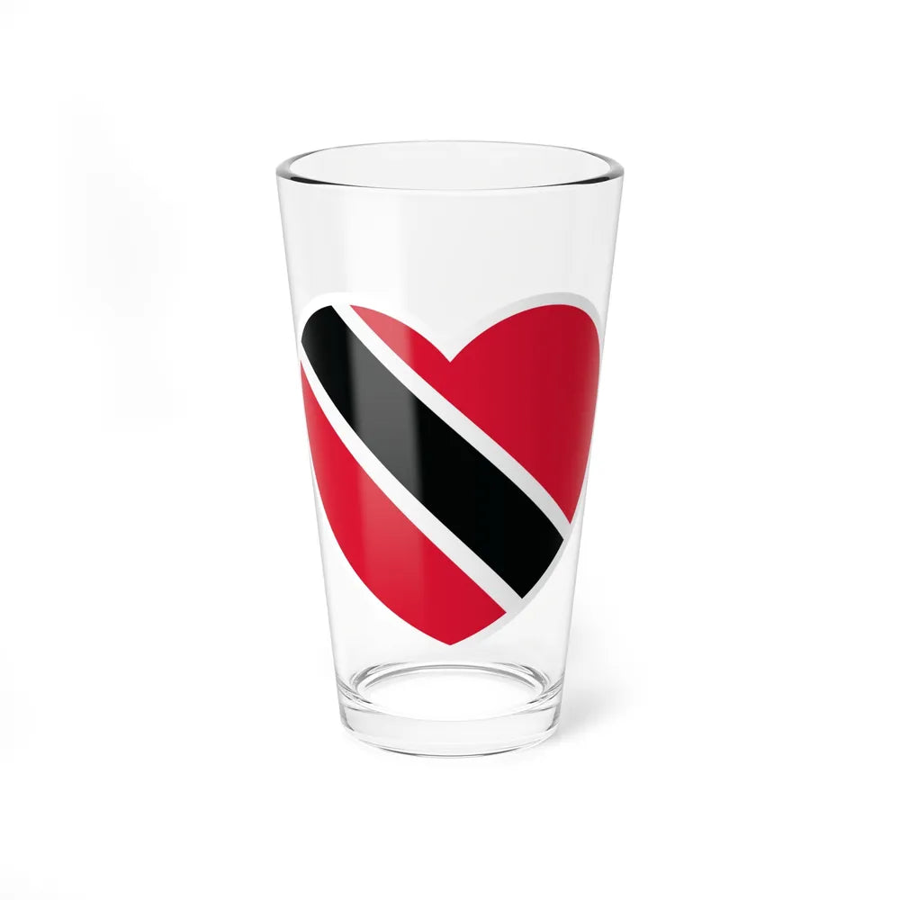 Heart Flag of Trinidad and Tobago - Pint Glass 16oz-16oz-Go Mug Yourself