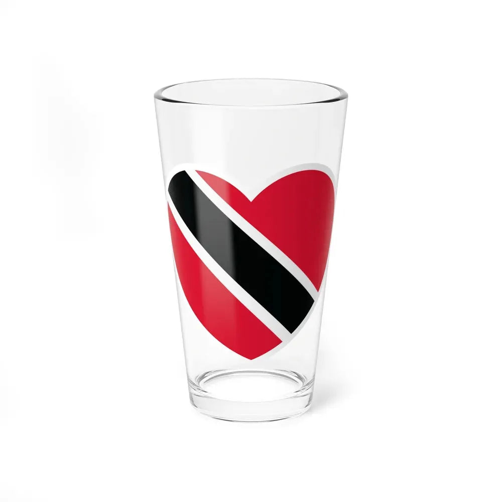 Heart Flag of Trinidad and Tobago - Pint Glass 16oz 16oz - Go Mug Yourself