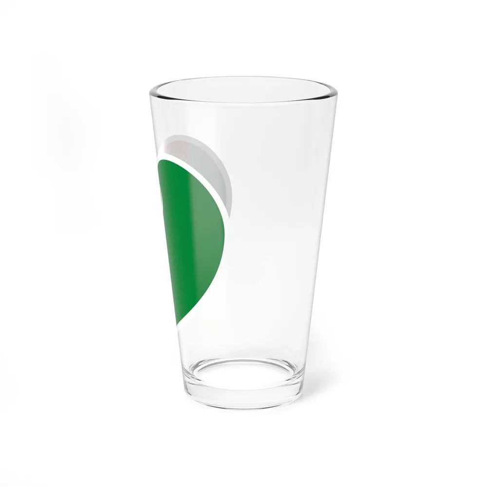 Heart Flag of Turkmenistan - Pint Glass 16oz-Go Mug Yourself