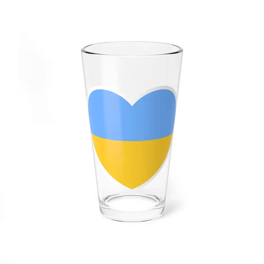 Heart Flag of Ukraine 1917-1921, 1991-1992 - Pint Glass 16oz 16oz - Go Mug Yourself