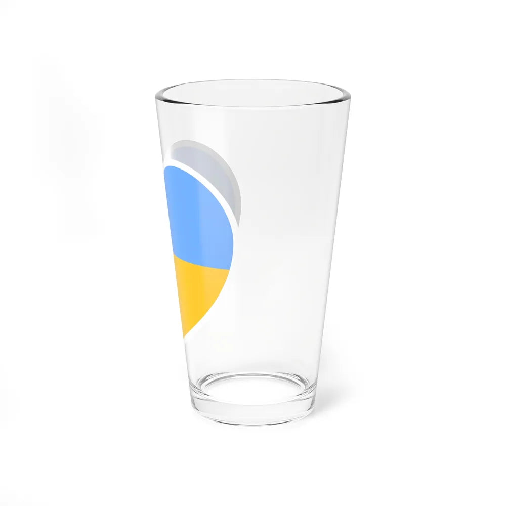 Heart Flag of Ukraine 1917-1921, 1991-1992 - Pint Glass 16oz-Go Mug Yourself