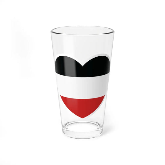 Heart Flag of Upper Volta - Pint Glass 16oz-16oz-Go Mug Yourself