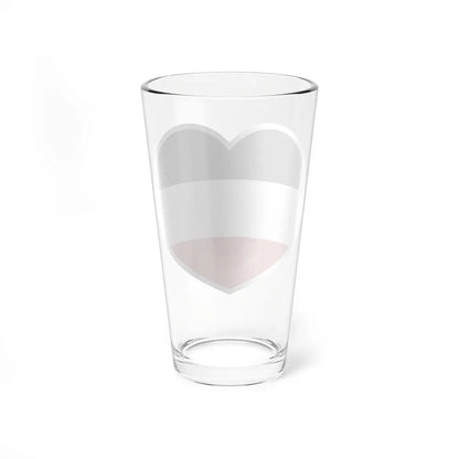 Heart Flag of Upper Volta - Pint Glass 16oz-Go Mug Yourself