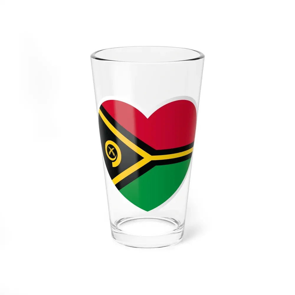 Heart Flag of Vanuatu - Pint Glass 16oz 16oz - Go Mug Yourself
