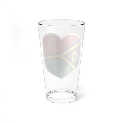 Heart Flag of Vanuatu - Pint Glass 16oz-Go Mug Yourself