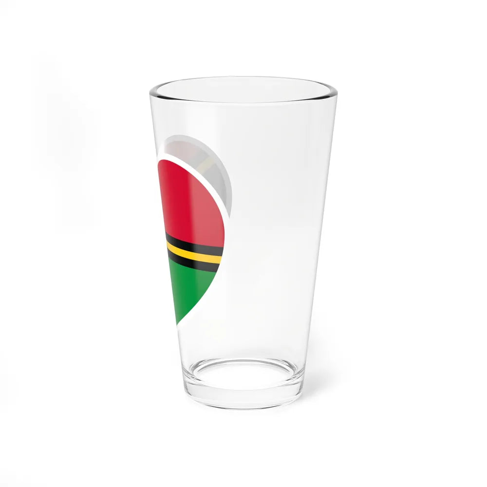 Heart Flag of Vanuatu - Pint Glass 16oz-Go Mug Yourself