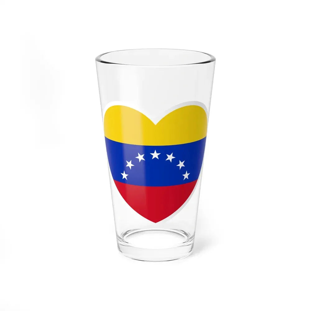 Heart Flag of Venezuela 1930-2006 - Pint Glass 16oz 16oz - Go Mug Yourself