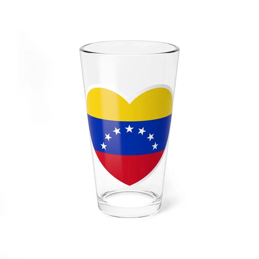 Heart Flag of Venezuela 1930-2006 - Pint Glass 16oz 16oz - Go Mug Yourself