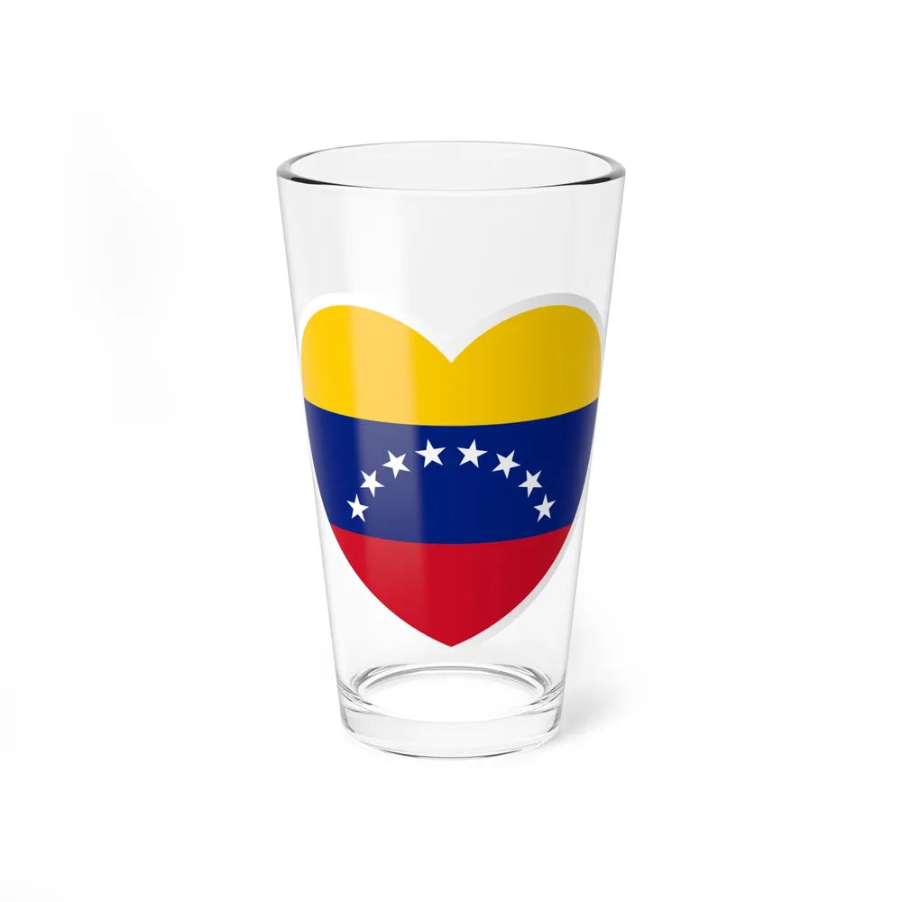 Heart Flag of Venezuela - Pint Glass 16oz-16oz-Go Mug Yourself