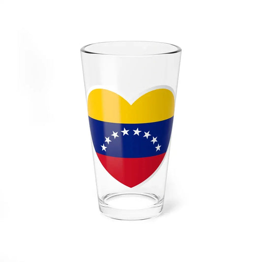 Heart Flag of Venezuela - Pint Glass 16oz 16oz - Go Mug Yourself