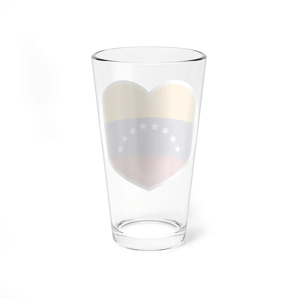 Heart Flag of Venezuela - Pint Glass 16oz-Go Mug Yourself