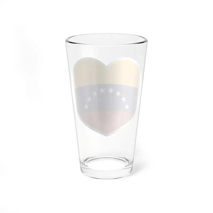 Heart Flag of Venezuela - Pint Glass 16oz - Go Mug Yourself