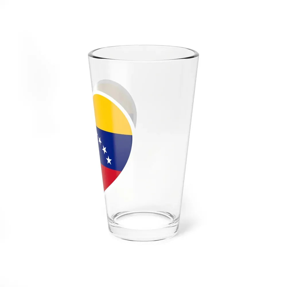 Heart Flag of Venezuela - Pint Glass 16oz - Go Mug Yourself