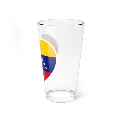 Heart Flag of Venezuela - Pint Glass 16oz - Go Mug Yourself