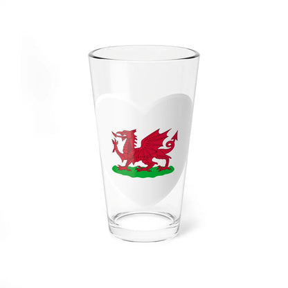 Heart Flag of Wales 1807-1953 - Pint Glass 16oz-16oz-Go Mug Yourself